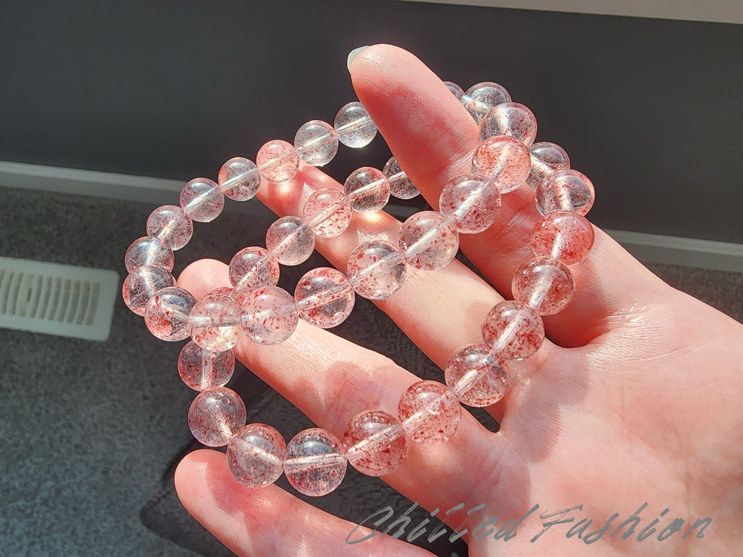 [Bracelet] 9mm Natural Strawberry Quartz Bracelet
