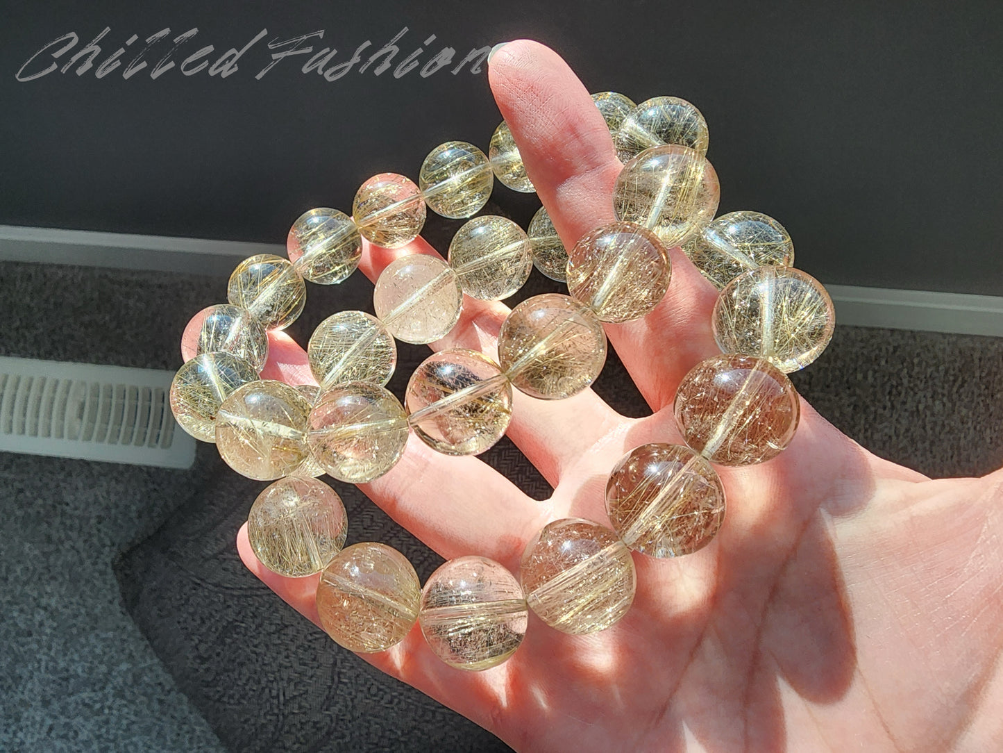 [Bracelet] Golden Rutilated Quartz Bracelet
