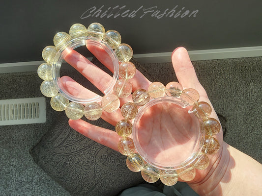 [Bracelet] Golden Rutilated Quartz Bracelet