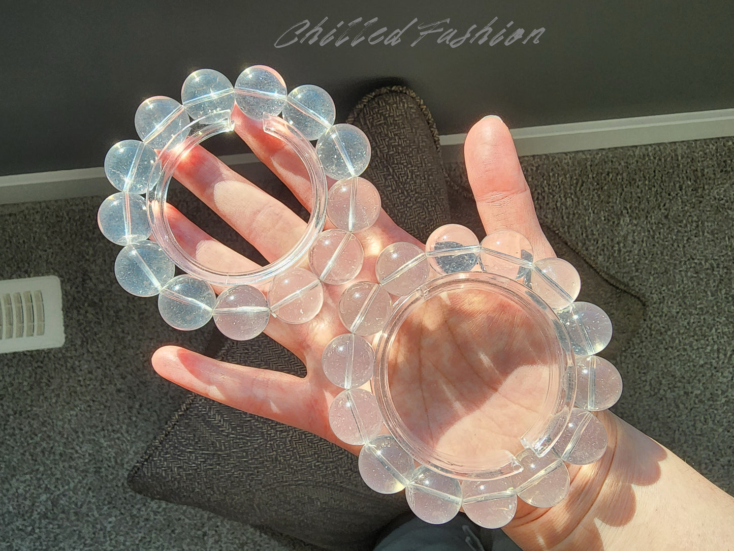 [Bracelet] Clear Quartz with White Inclusions Bracelet