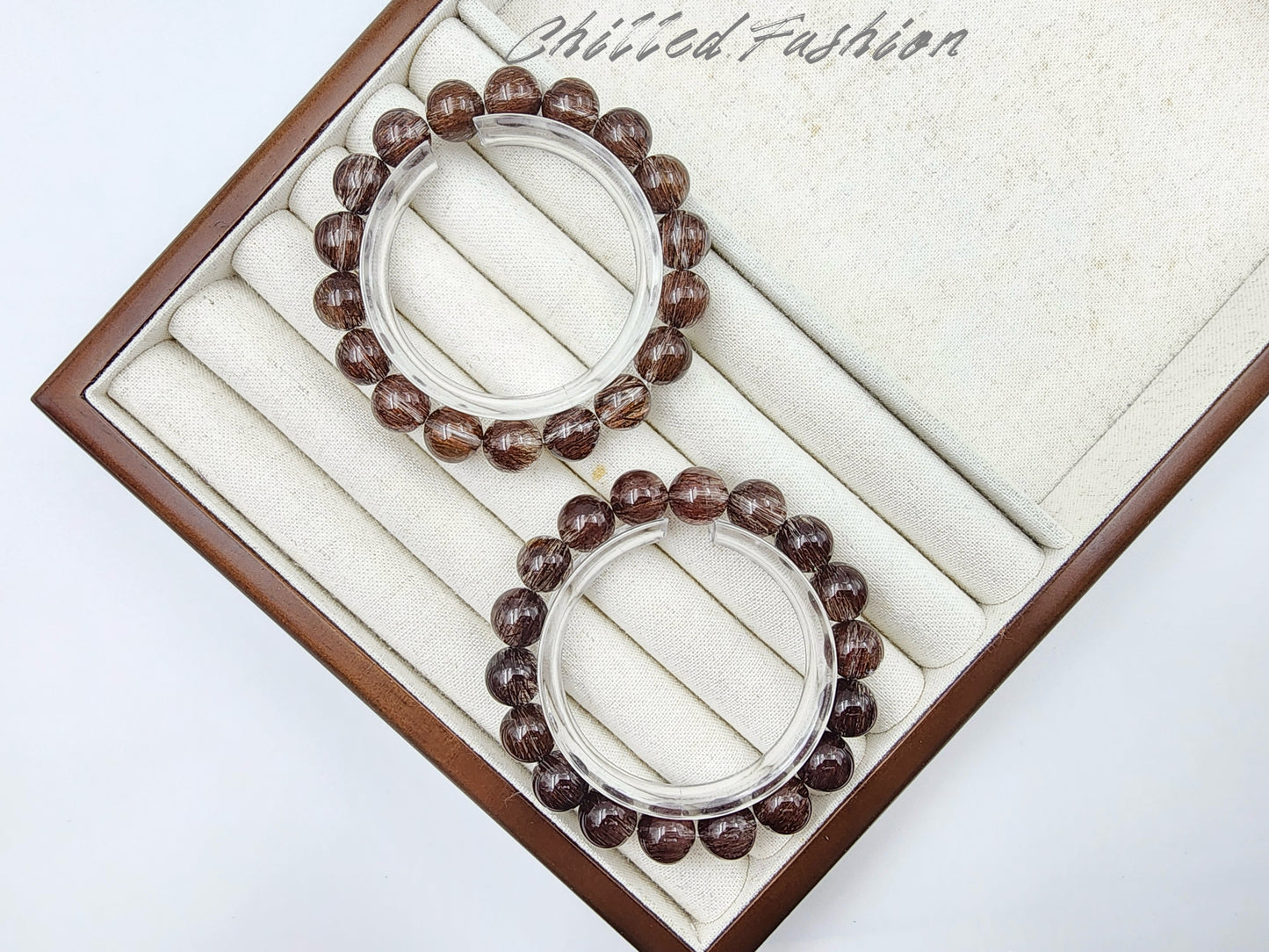 [Bracelet] 11mm Dusty Rose Rutilated Quartz Bracelet