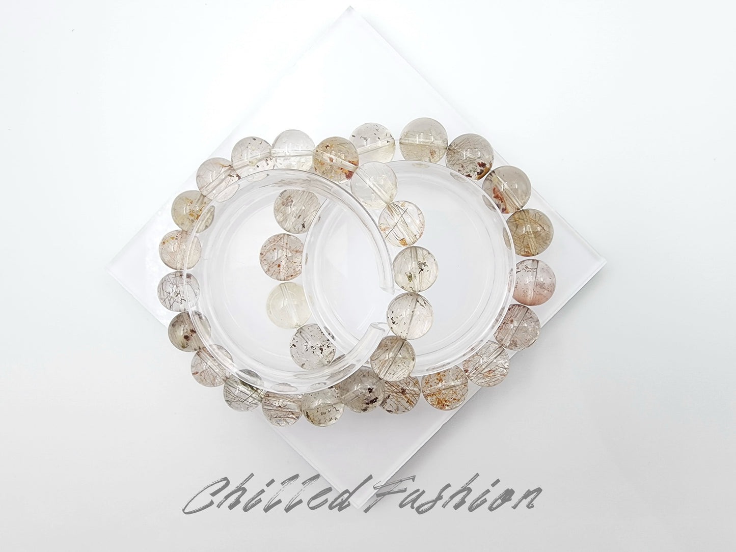 [Bracelet] Rutilated Phantom Quartz Bracelet