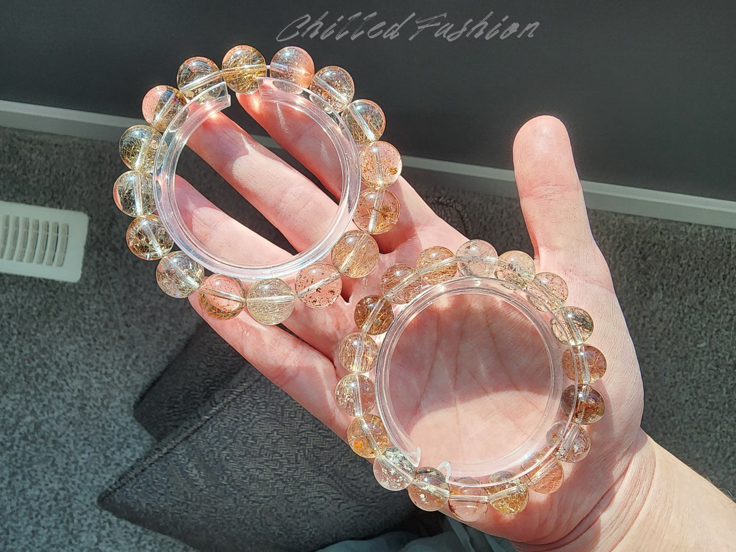 [Bracelet] Rutilated Phantom Quartz Bracelet