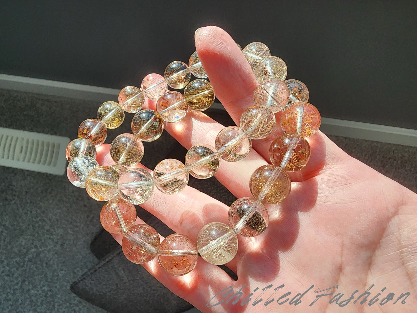 [Bracelet] Rutilated Phantom Quartz Bracelet