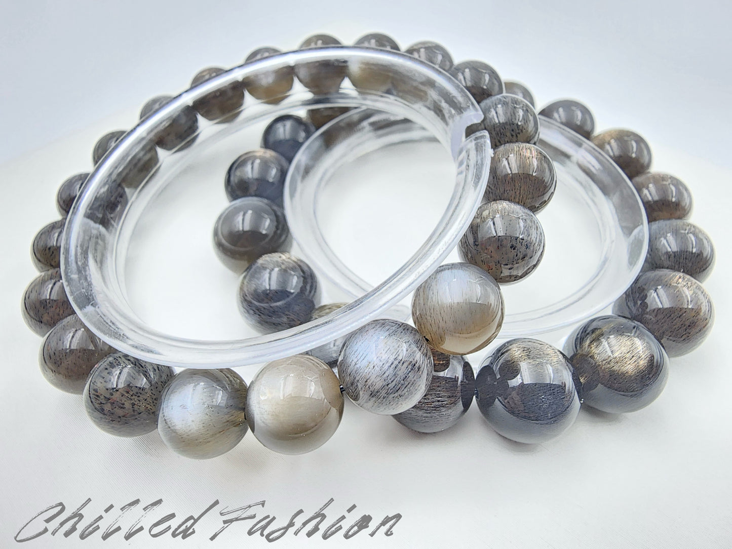 [Bracelet] Sri Lankan Black Gold Skeletal Sunstone Bracelet
