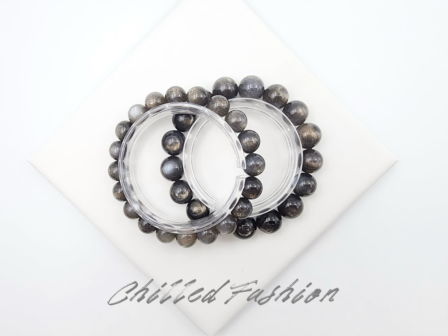 [Bracelet] Sri Lankan Black Gold Skeletal Sunstone Bracelet