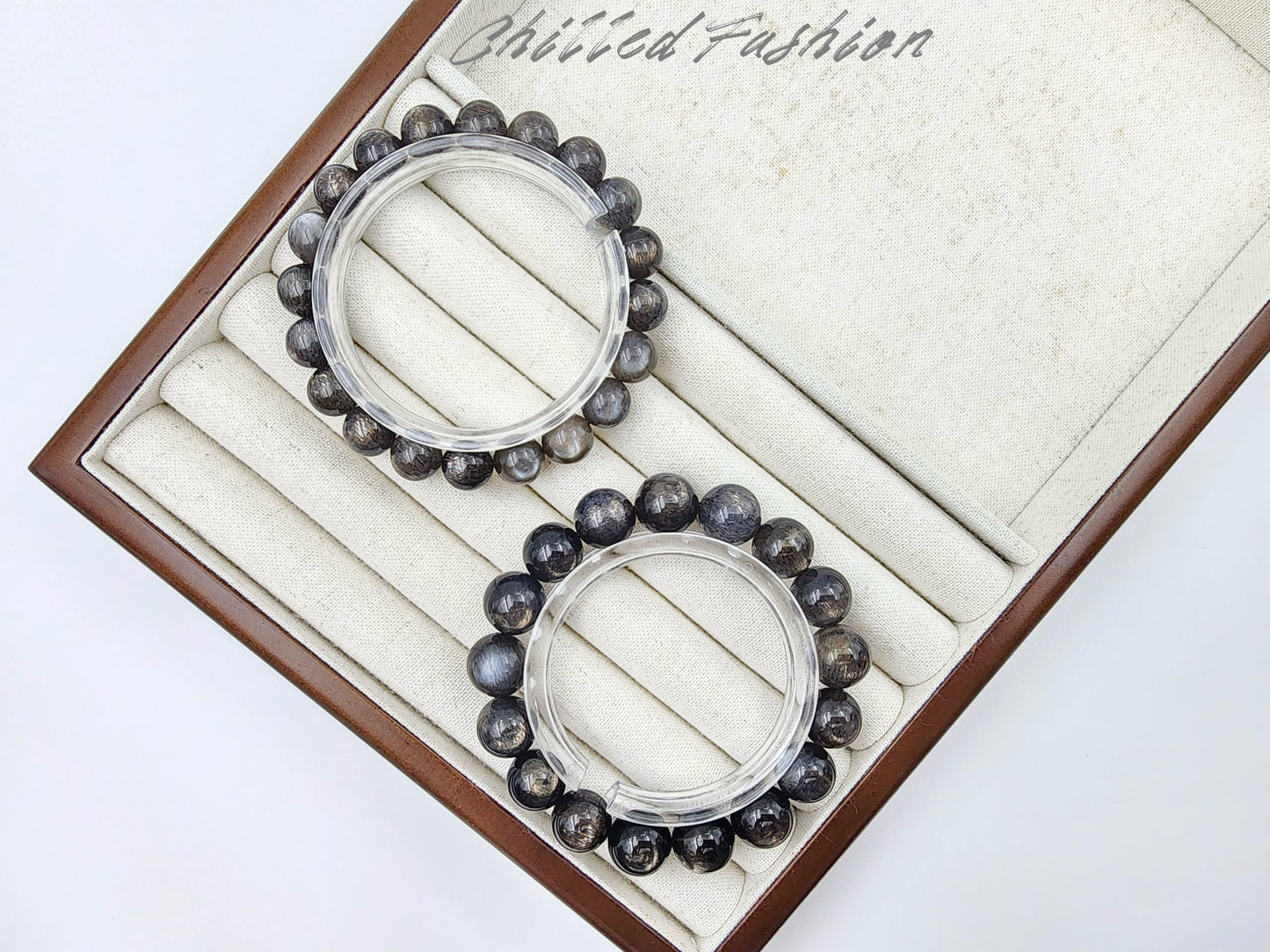[Bracelet] Sri Lankan Black Gold Skeletal Sunstone Bracelet