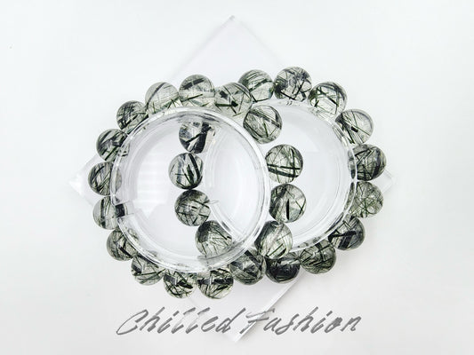 [Bracelet] Brazilian Green Rutilated Quartz Bracelet