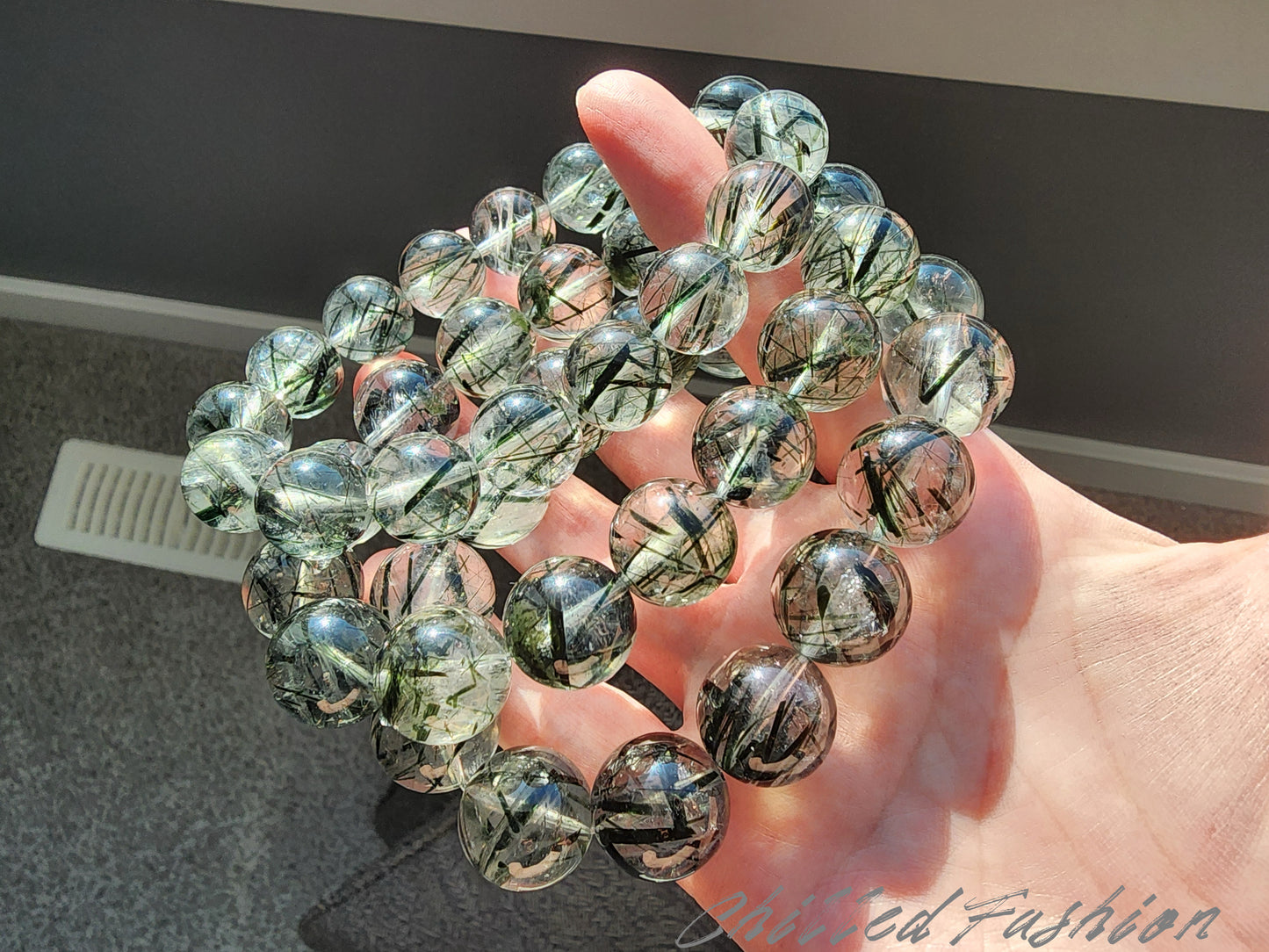 [Bracelet] Brazilian Green Rutilated Quartz Bracelet