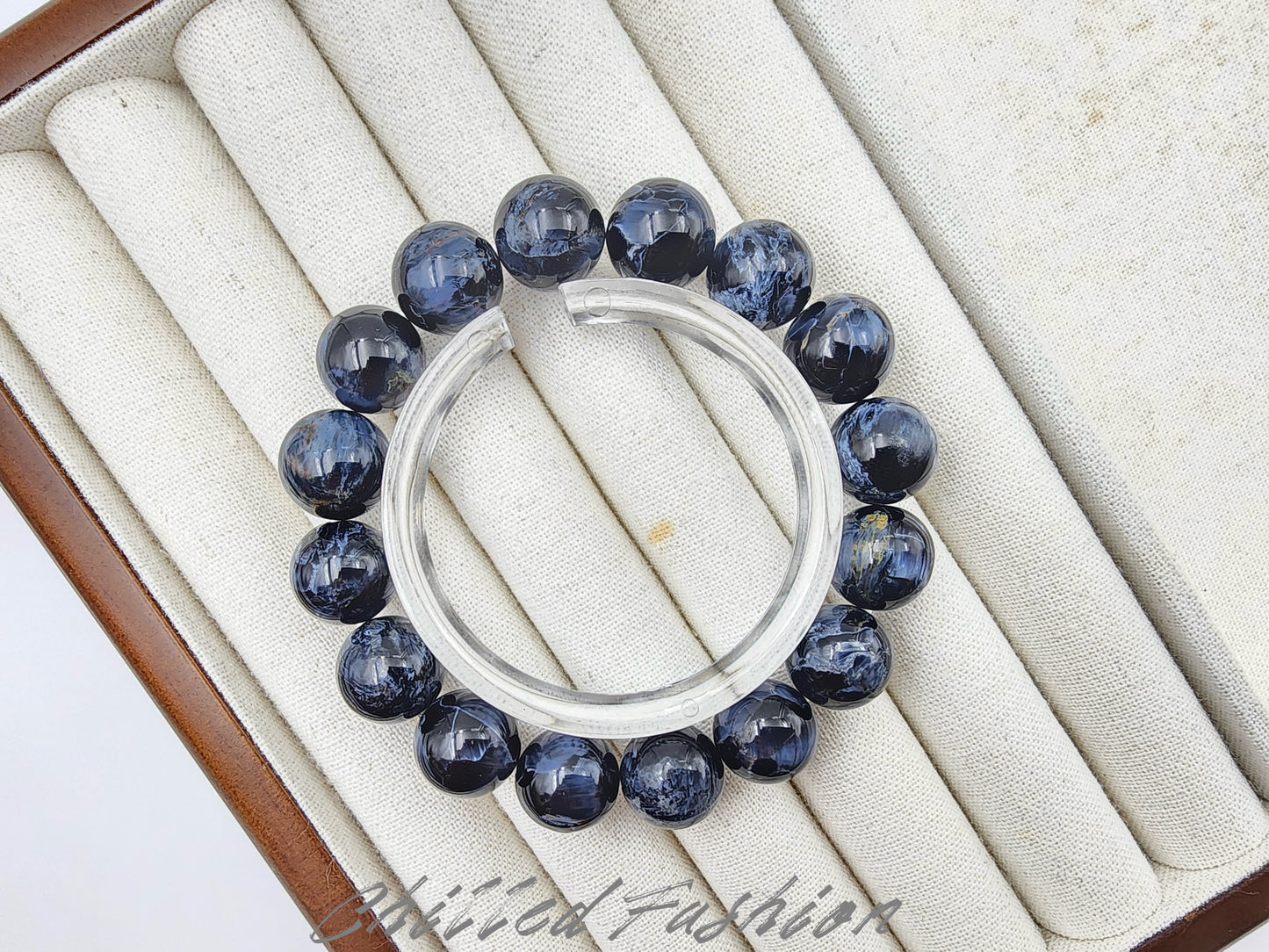 [Bracelet] 12mm Natural Namibian Pietersite Beaded Bracelet