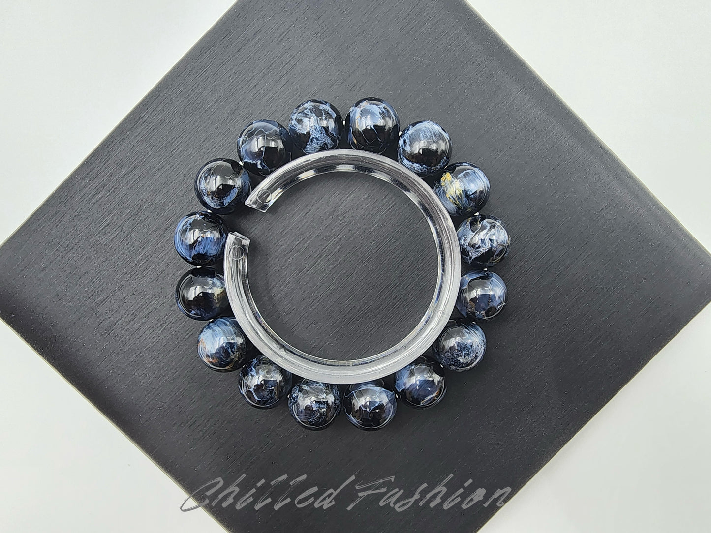[Bracelet] 12mm Natural Namibian Pietersite Beaded Bracelet