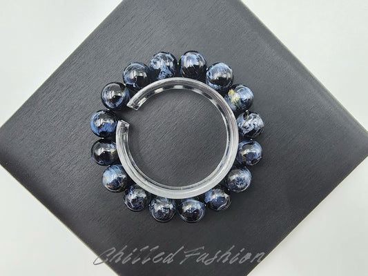 [Bracelet] 12mm Natural Namibian Pietersite Beaded Bracelet