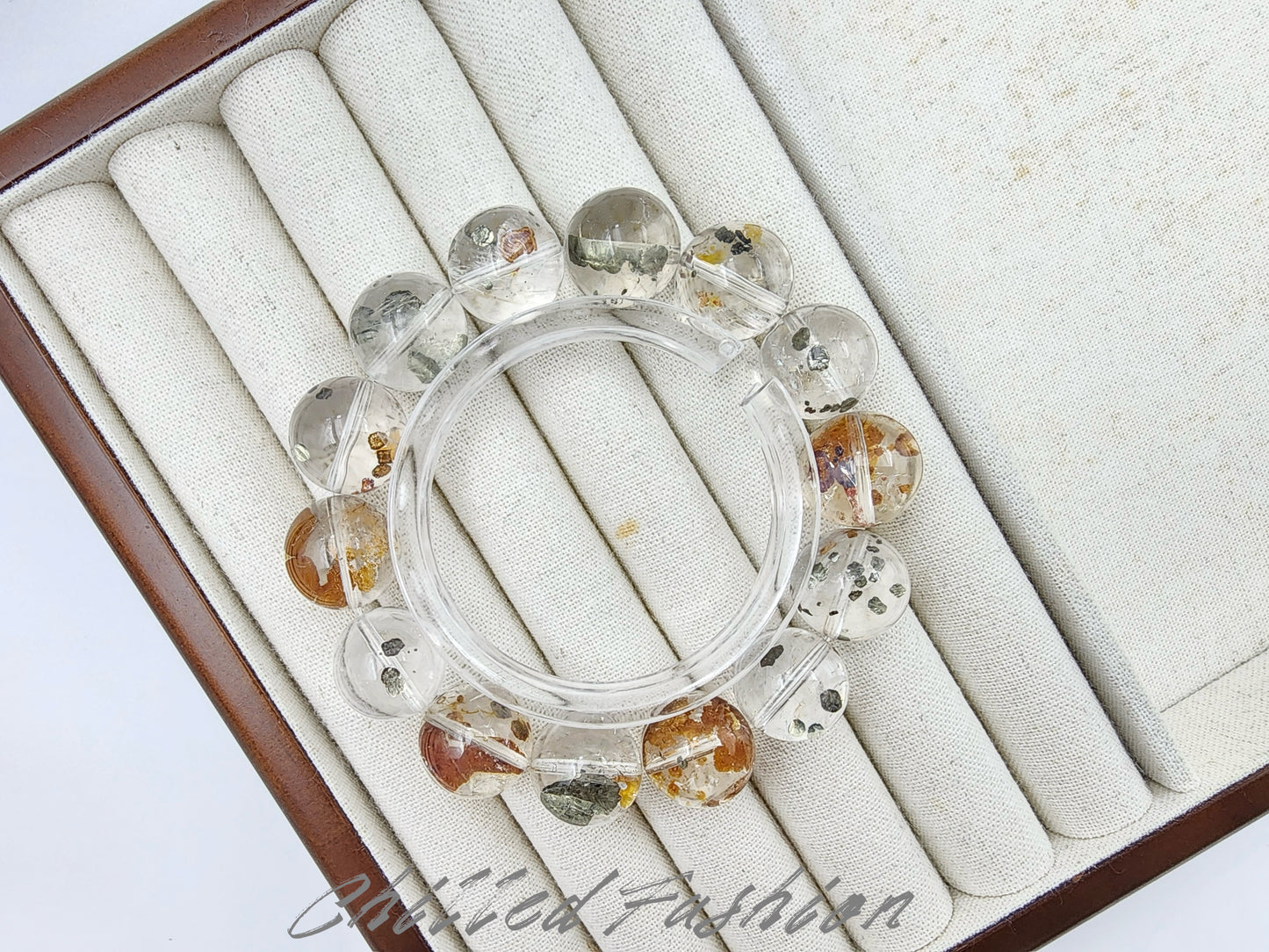[Bracelet] 15mm Chalcopyrite Included Quartz Bracelet