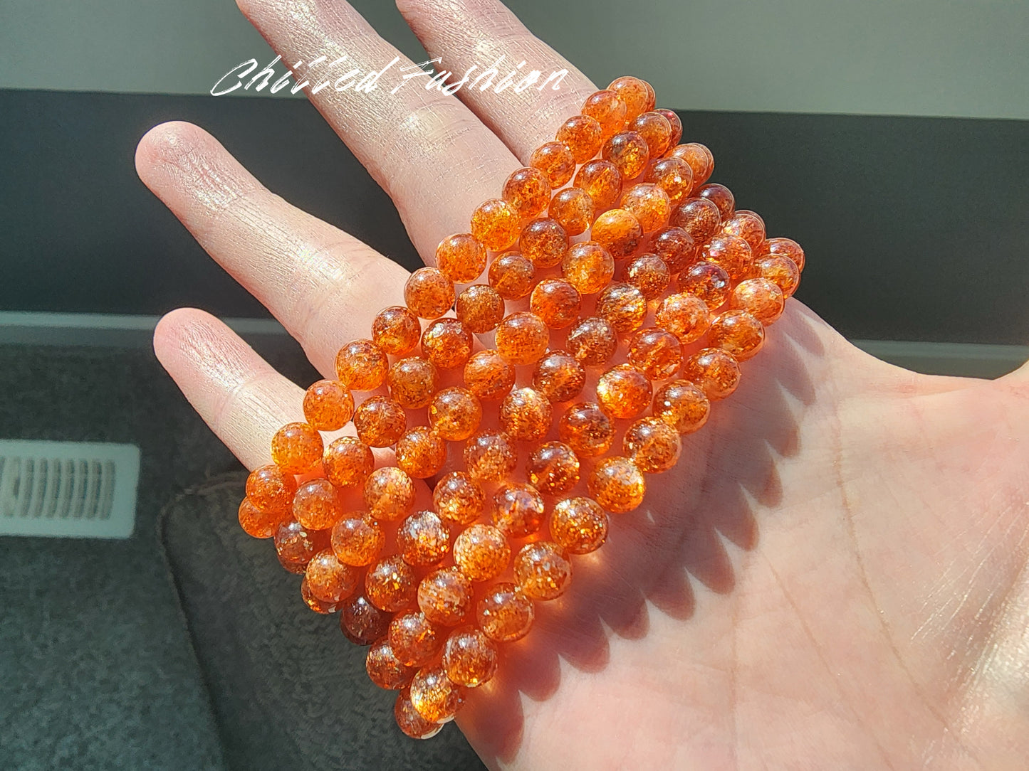 [Bracelet] 6mm Triple Wrap Golden Sunstone Bracelet