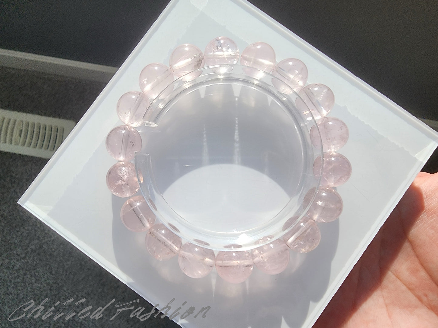 [Bracelet] 11mm Mozambique Rose Quartz Bracelet