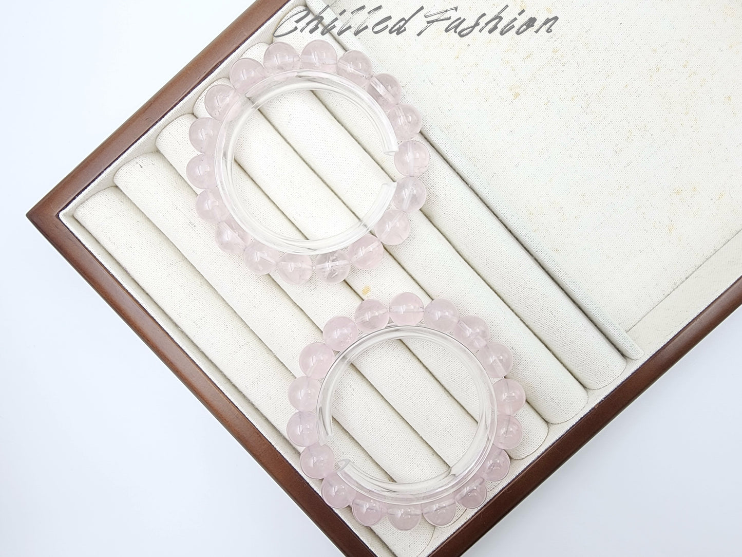 [Bracelet] 11mm Mozambique Rose Quartz Bracelet