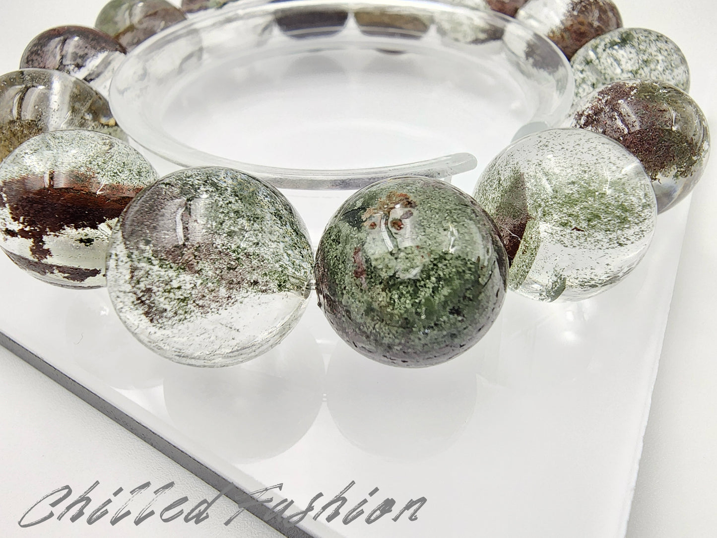 [Bracelet] Phantom Quartz Bracelet - 14.8mm to 16.6mm Beads