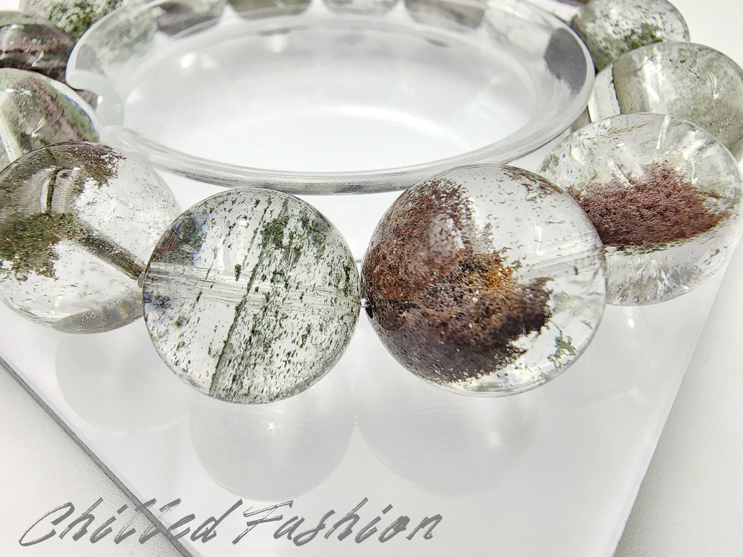 [Bracelet] Phantom Quartz Bracelet - 14.8mm to 16.6mm Beads