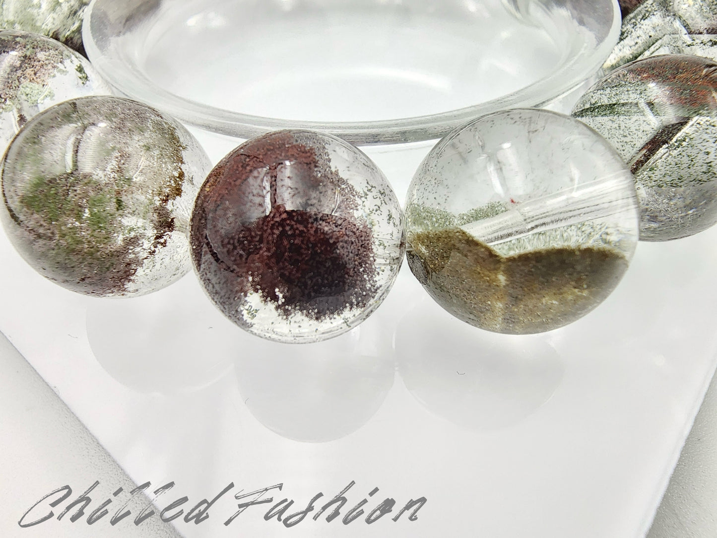 [Bracelet] Phantom Quartz Bracelet - 14.8mm to 16.6mm Beads