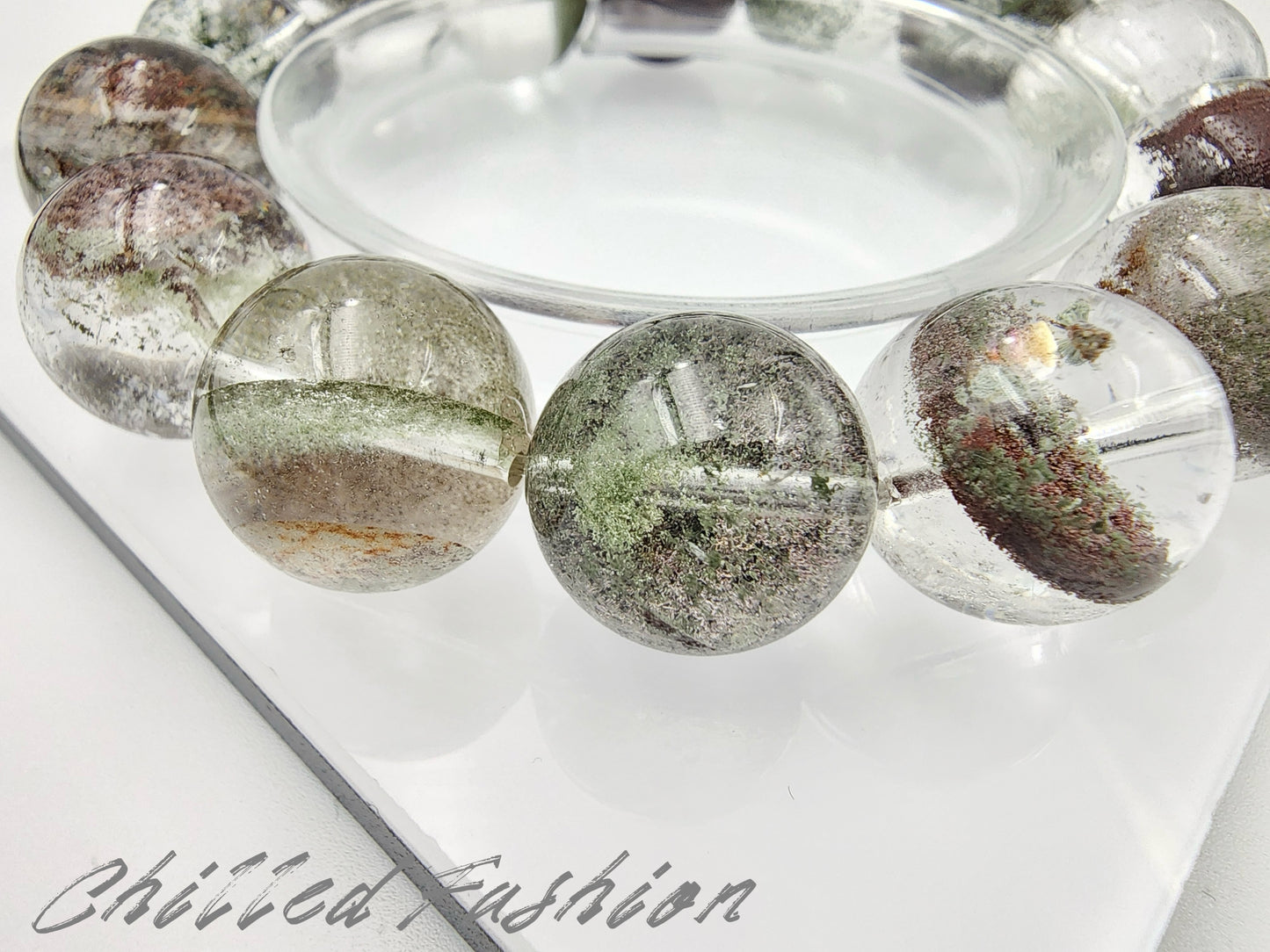 [Bracelet] Phantom Quartz Bracelet - 14.8mm to 16.6mm Beads