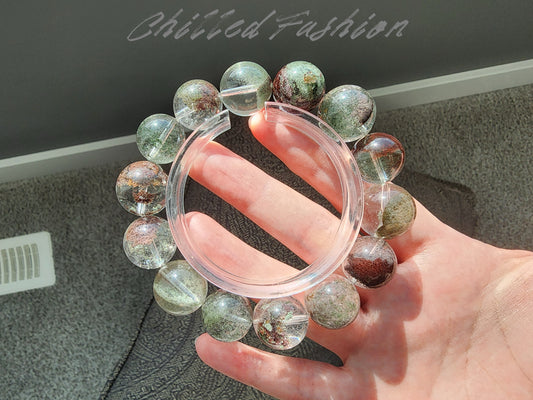 [Bracelet] Phantom Quartz Bracelet - 14.8mm to 16.6mm Beads
