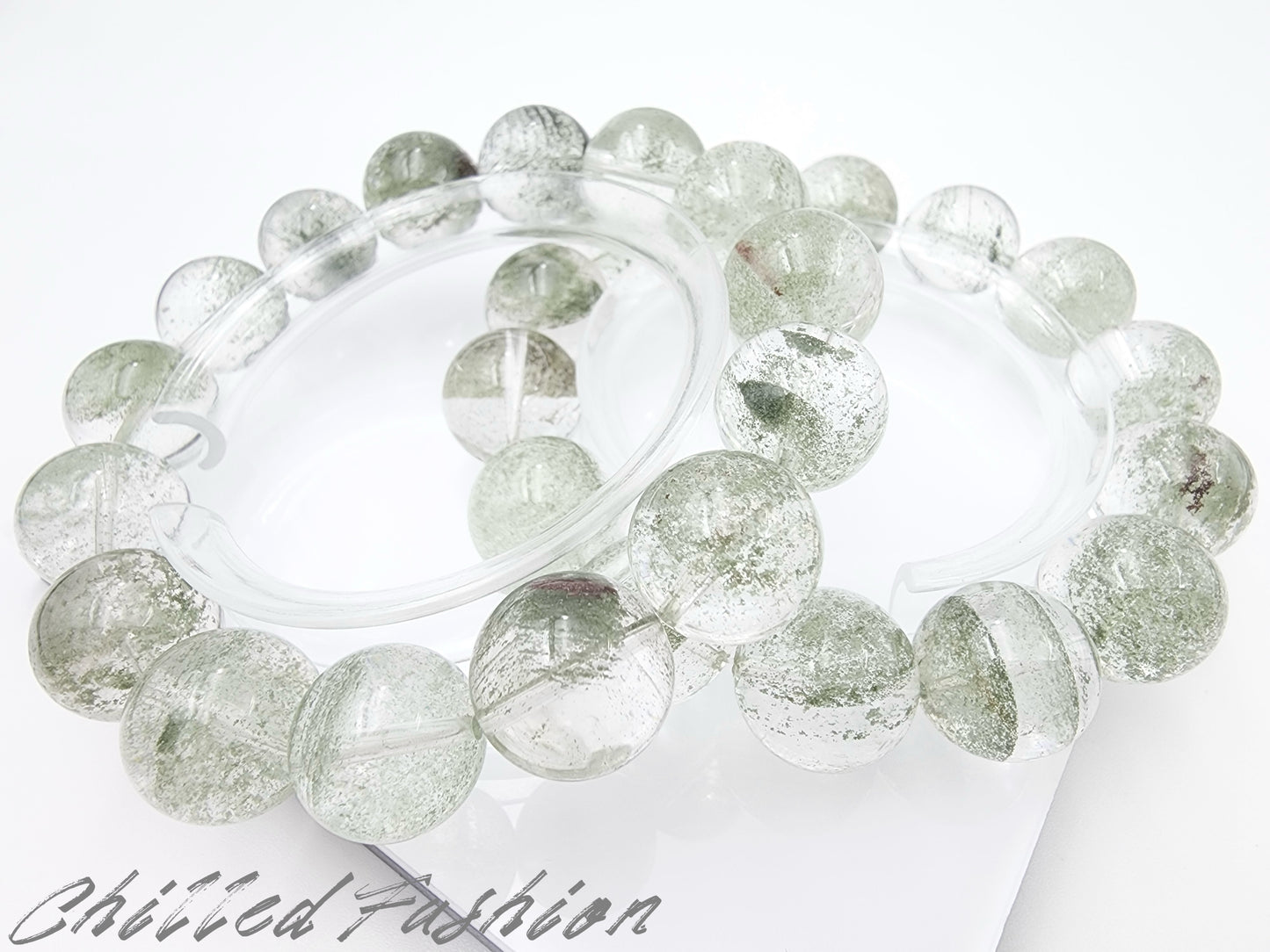 [Bracelet] Natural Starry Green Phantom Quartz Bracelet
