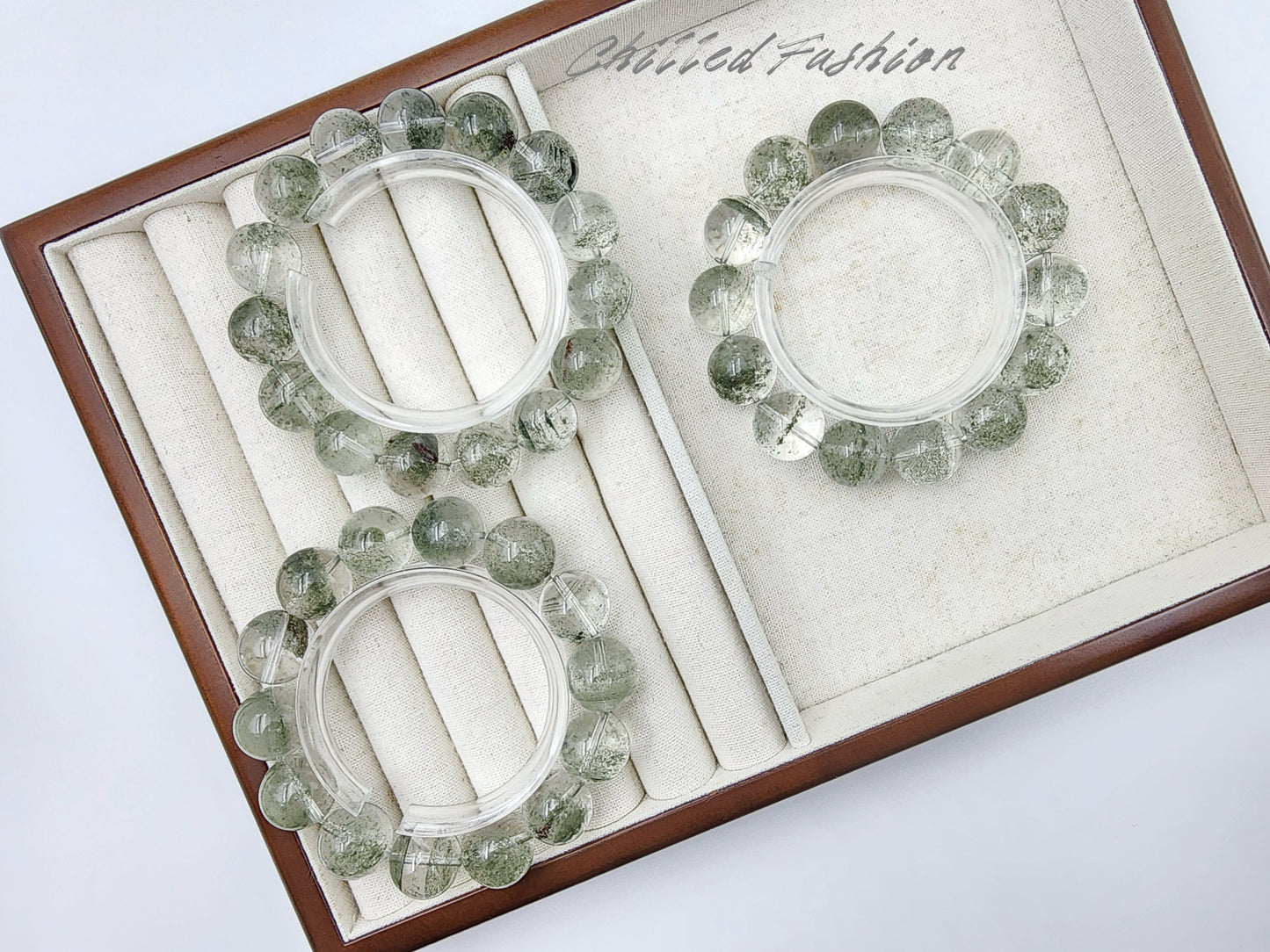 [Bracelet] Natural Starry Green Phantom Quartz Bracelet