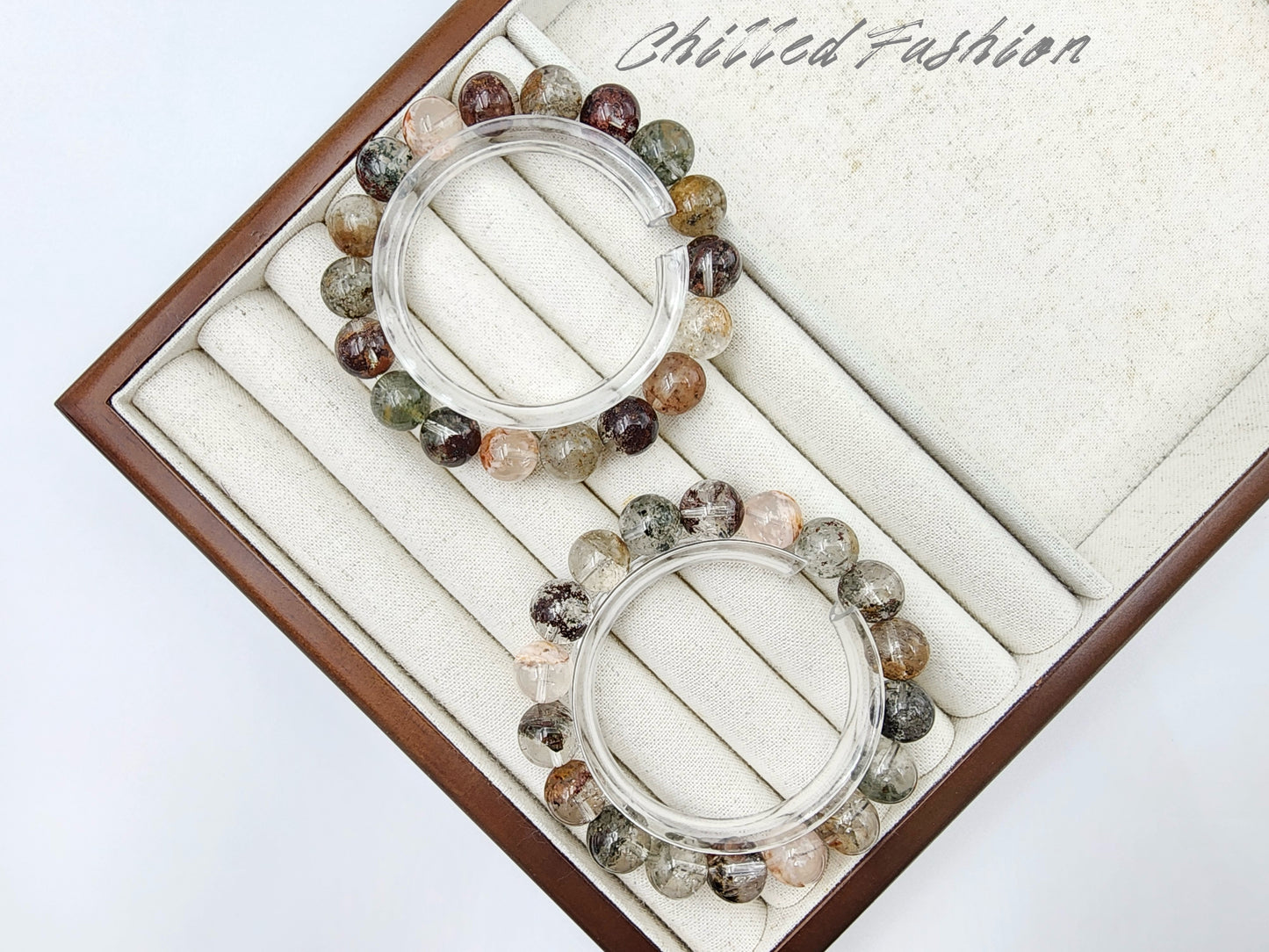 [Bracelet] 11mm Multi-Colored Phantom Quartz Bracelet