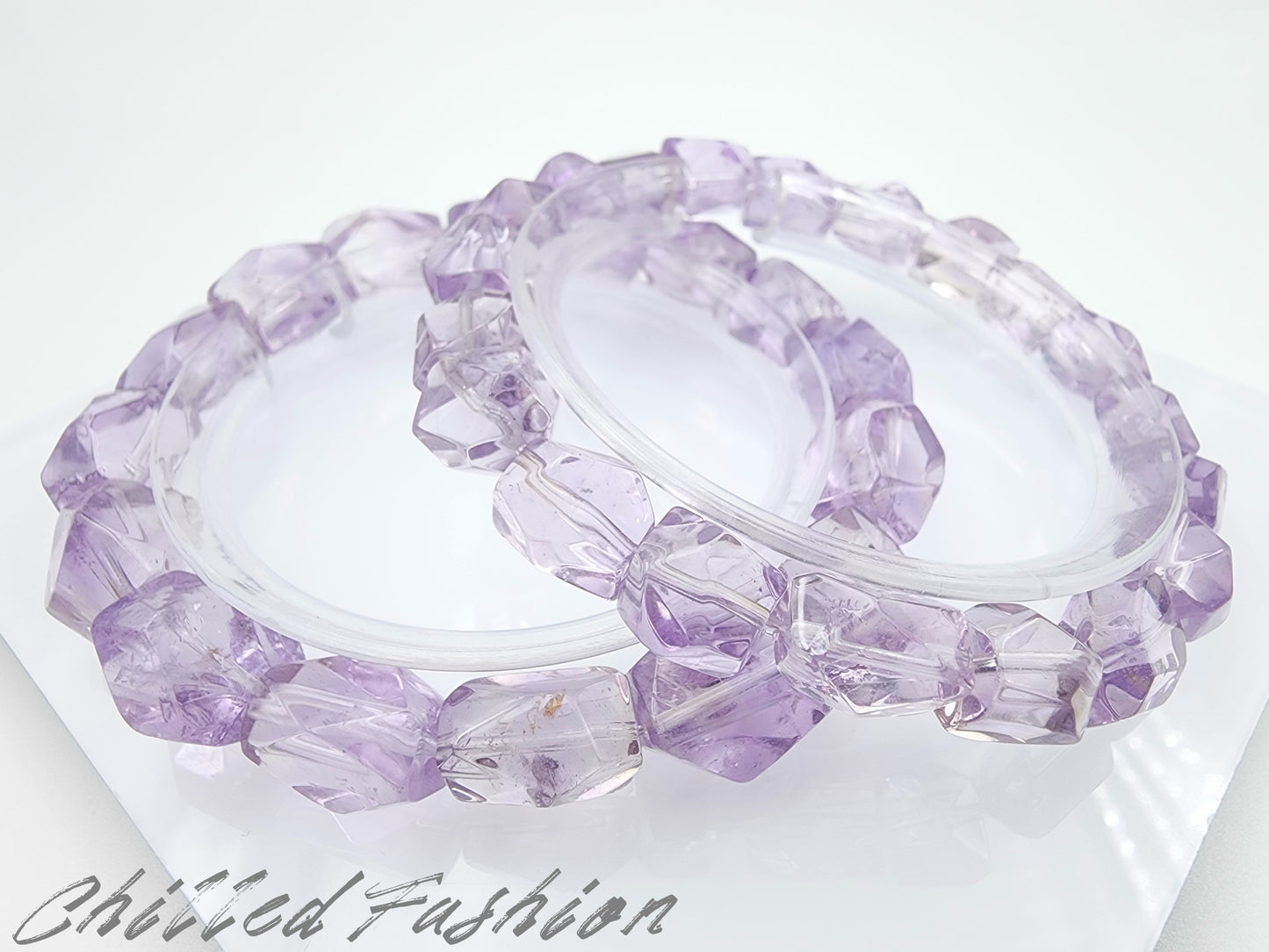 [Bracelet] Faceted Amethyst Bracelet