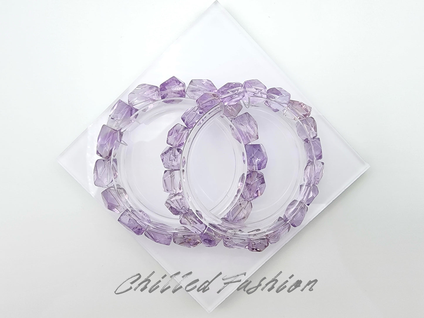 [Bracelet] Faceted Amethyst Bracelet