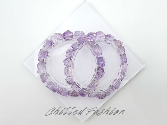[Bracelet] Faceted Amethyst Bracelet