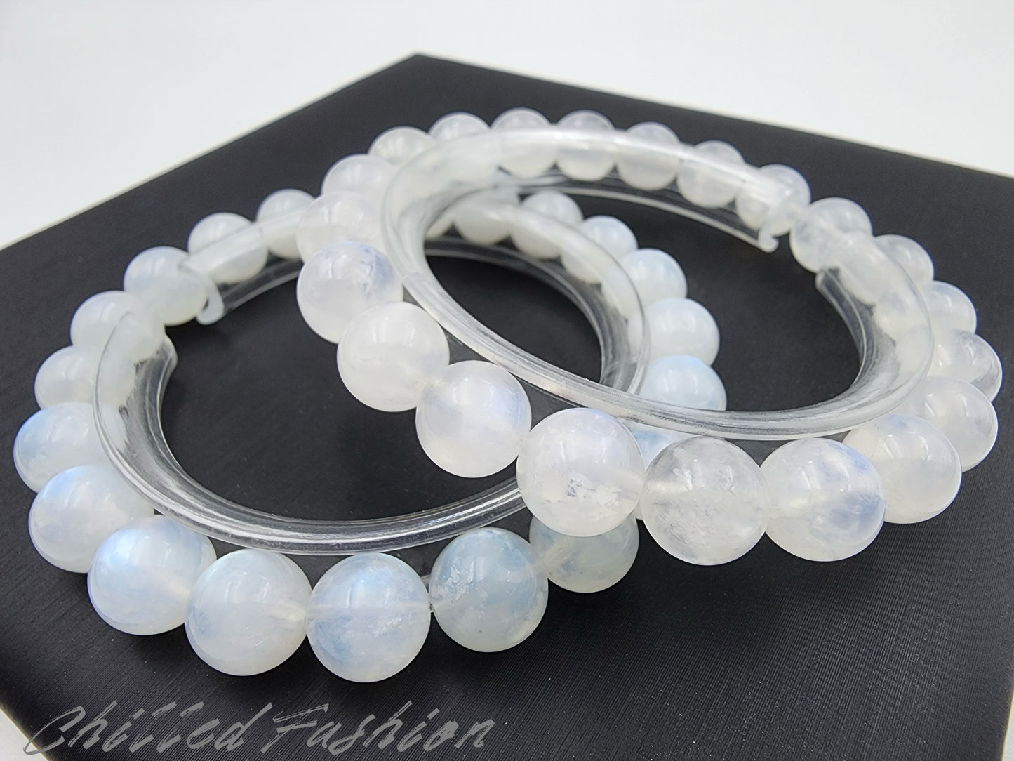 [Bracelet] 9mm Blue Moonstone Bracelet