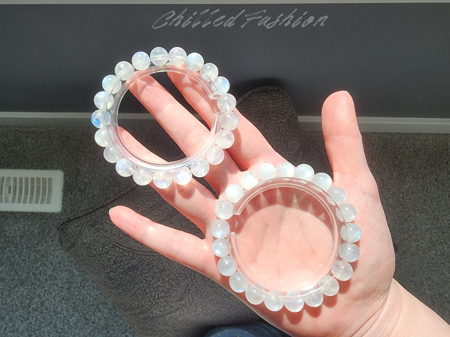 [Bracelet] 9mm Blue Moonstone Bracelet