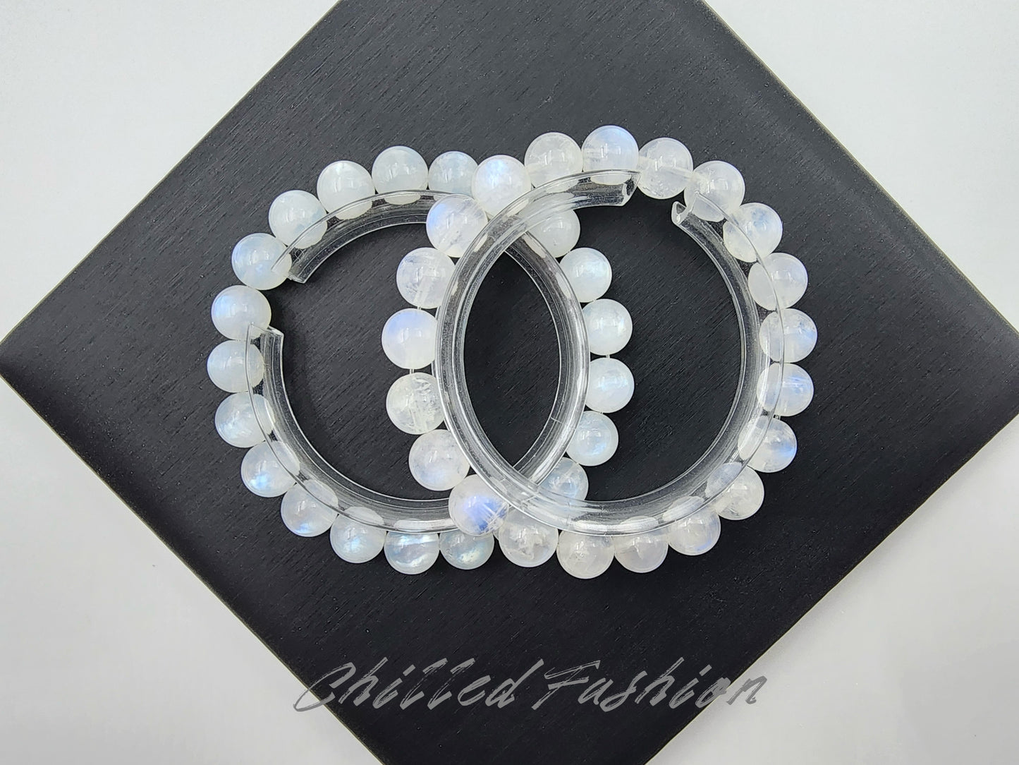 [Bracelet] 9mm Blue Moonstone Bracelet