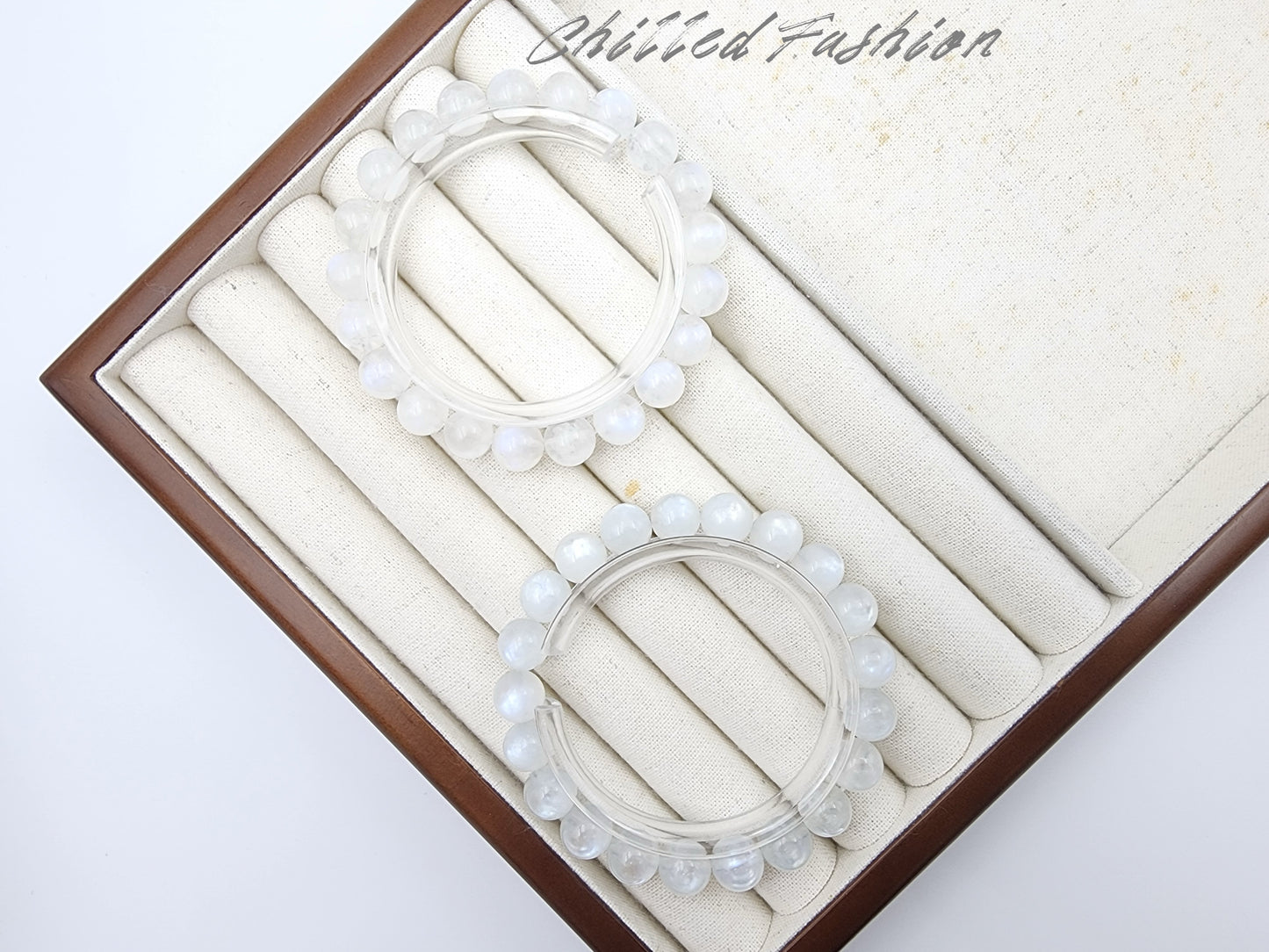 [Bracelet] 9mm Blue Moonstone Bracelet