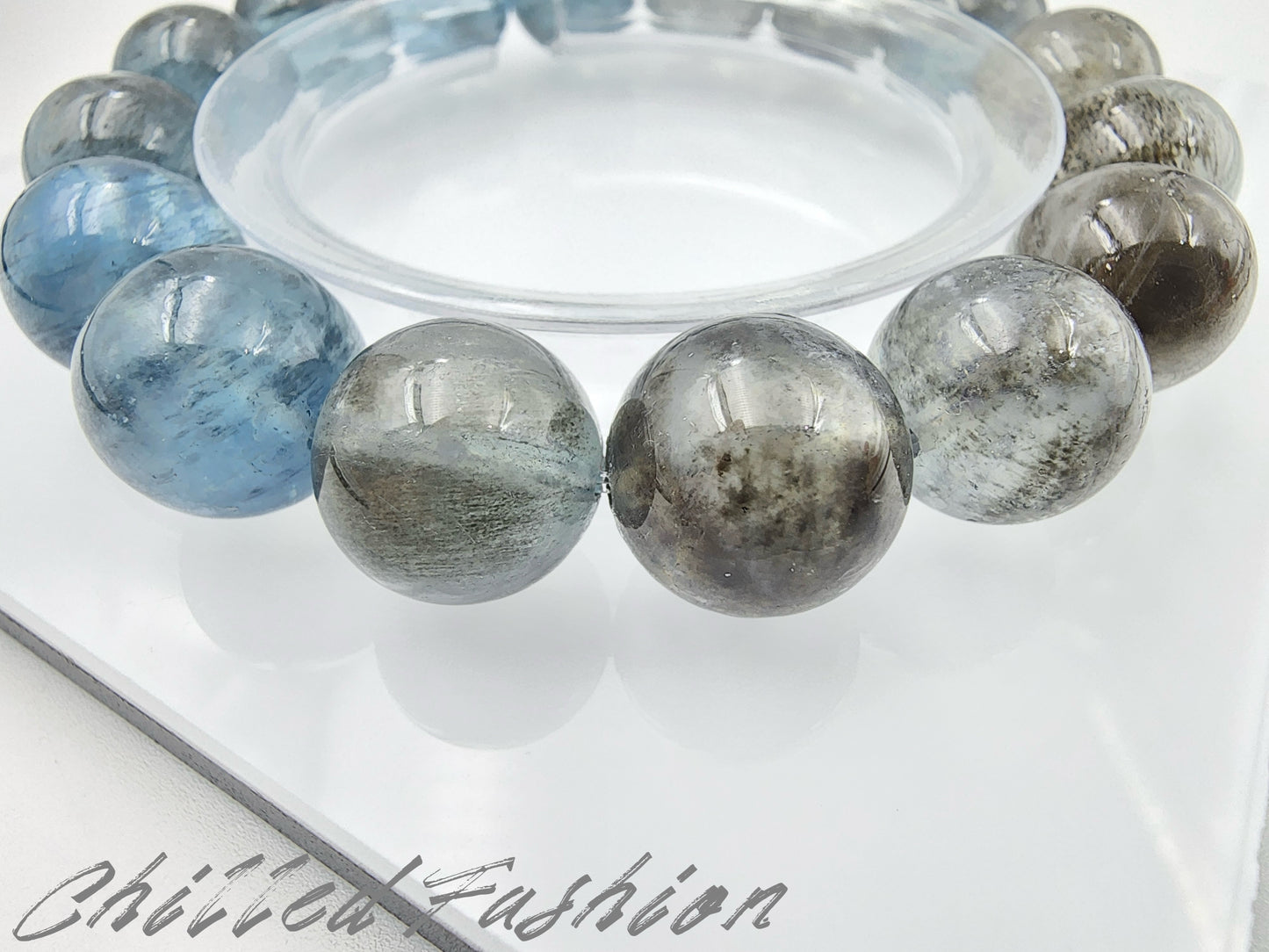 [Bracelet] 13mm Sparkling Aquamarine Bracelet