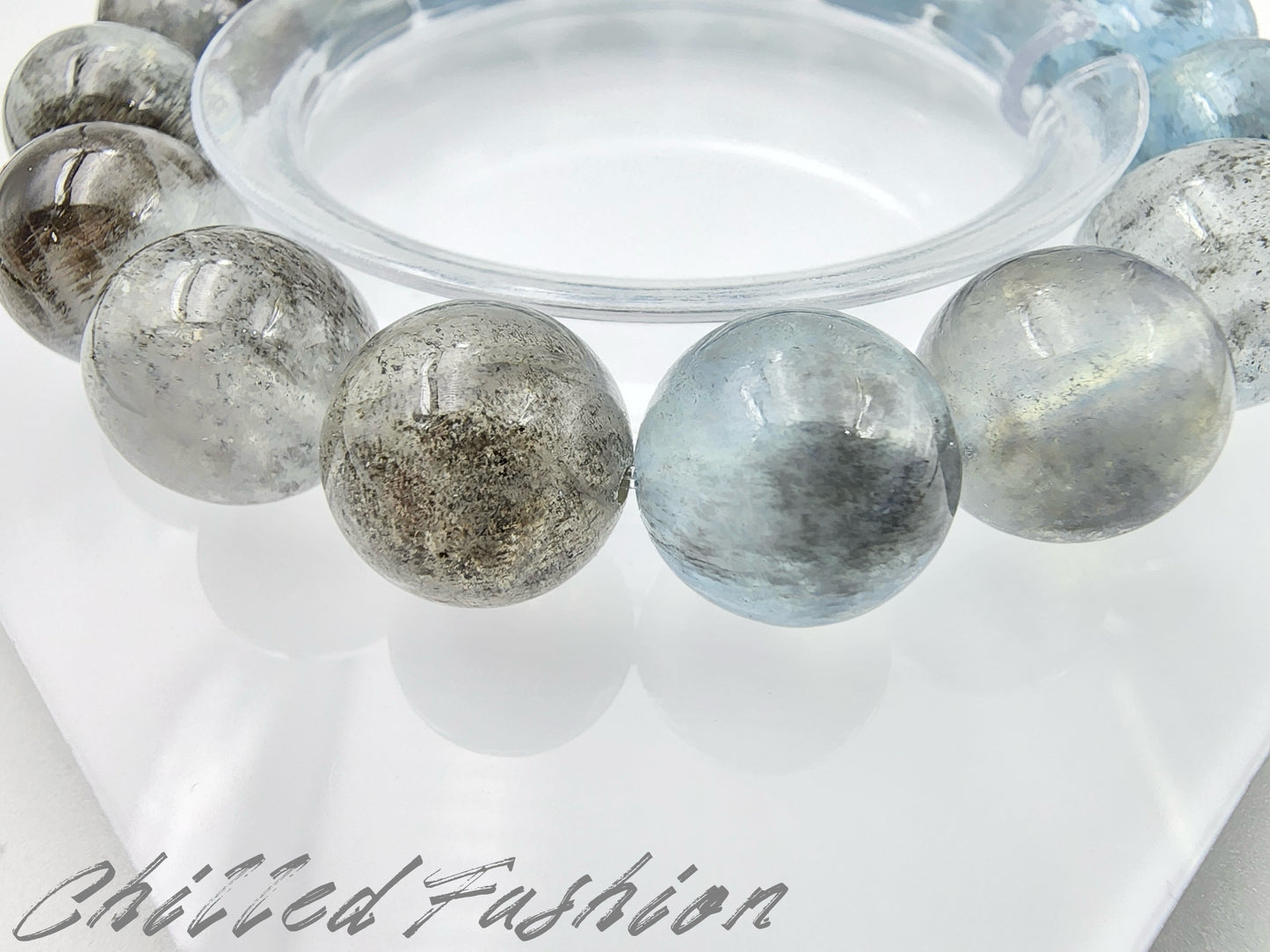 [Bracelet] 13mm Sparkling Aquamarine Bracelet