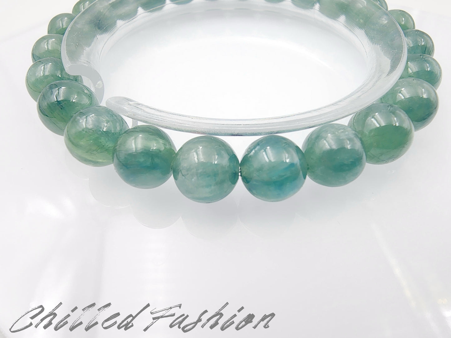 [Bracelet] 8mm Blue Green Kyanite Bracelet