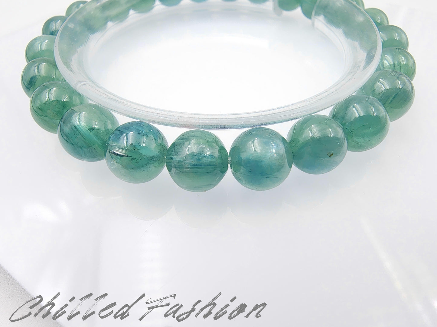 [Bracelet] 8mm Blue Green Kyanite Bracelet
