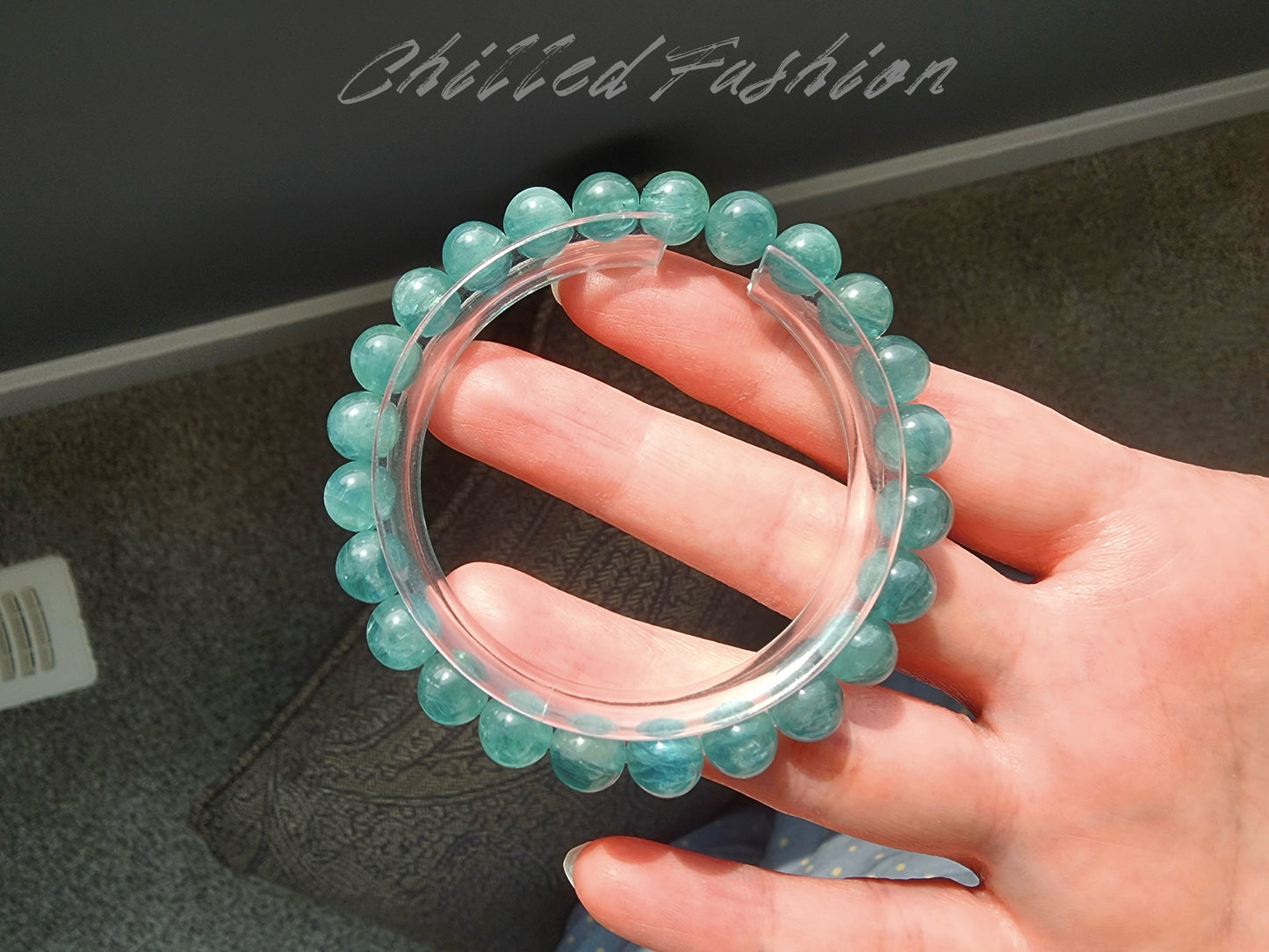 [Bracelet] 8mm Blue Green Kyanite Bracelet