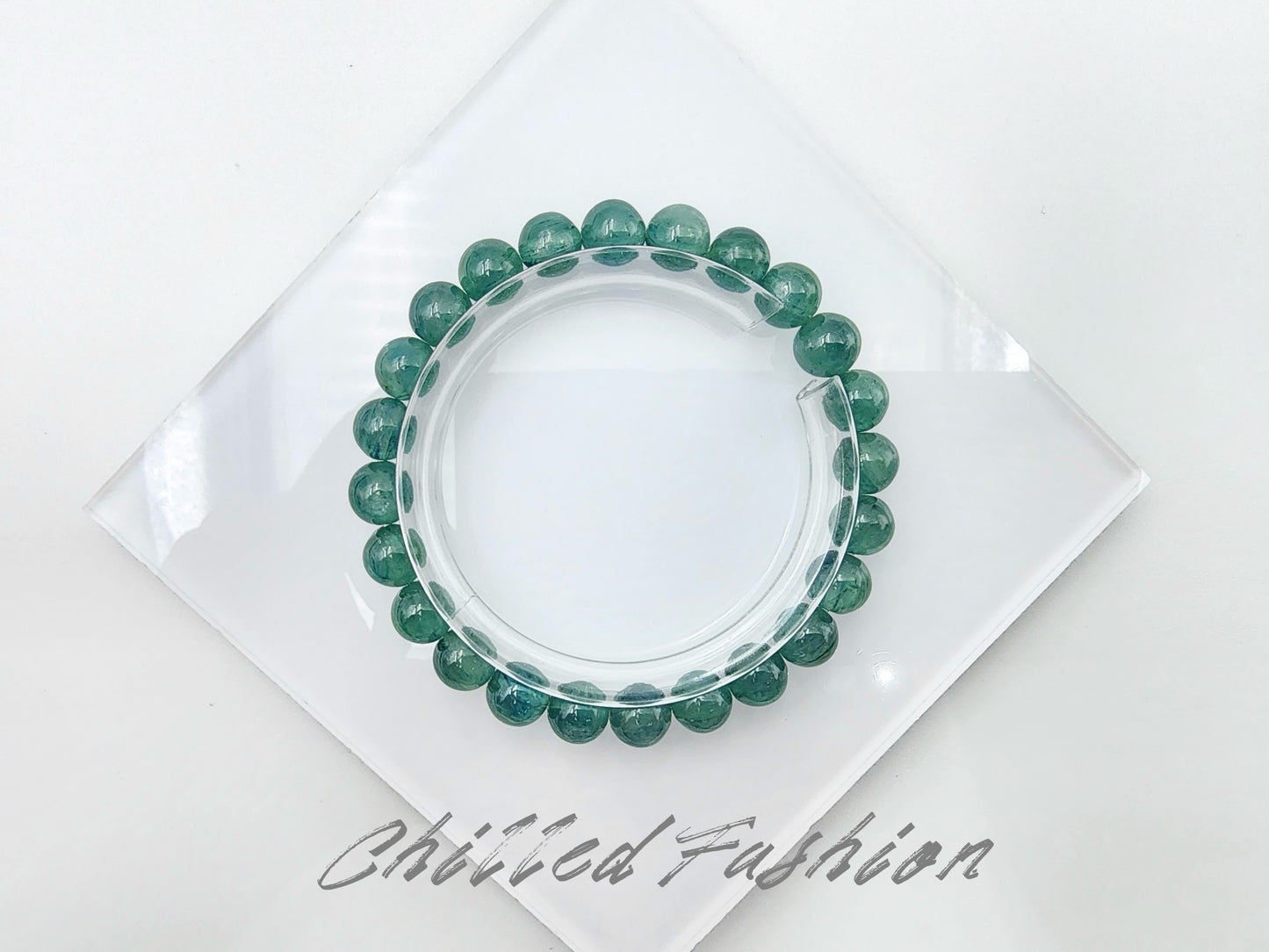 [Bracelet] 8mm Blue Green Kyanite Bracelet