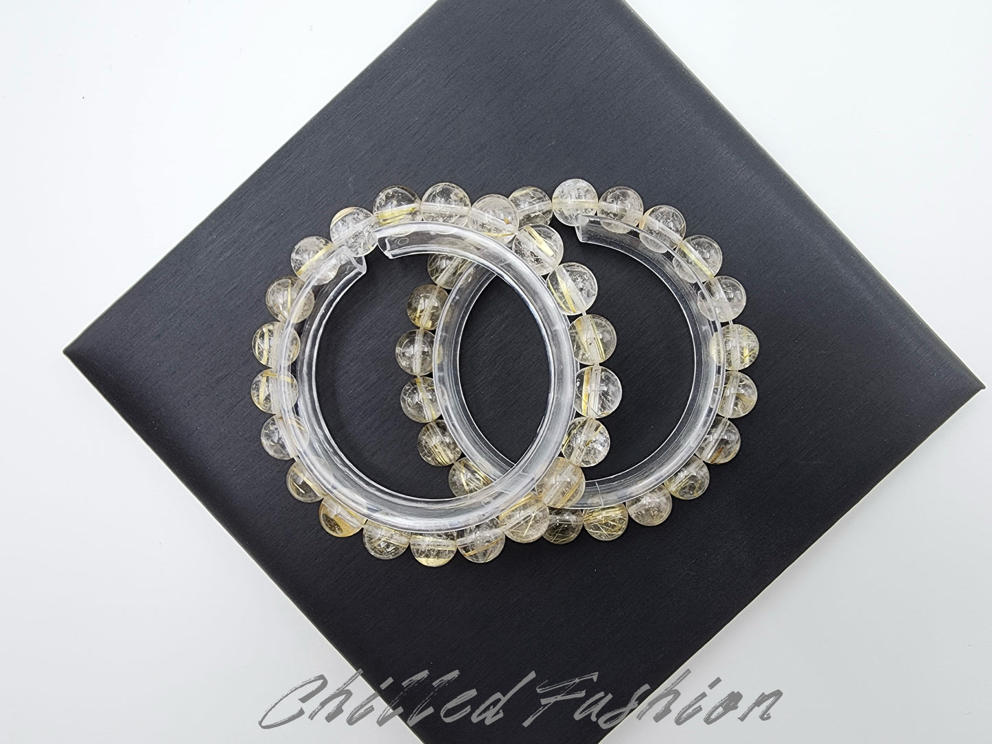 [Bracelet] 9mm Golden Rutilated Quartz Bracelet
