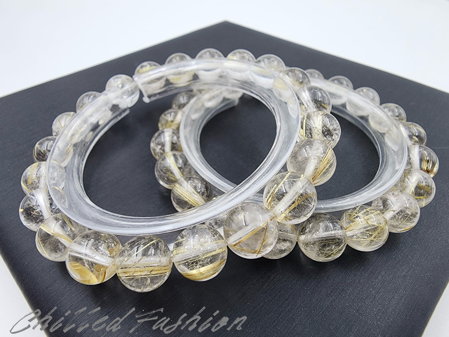 [Bracelet] 9mm Golden Rutilated Quartz Bracelet