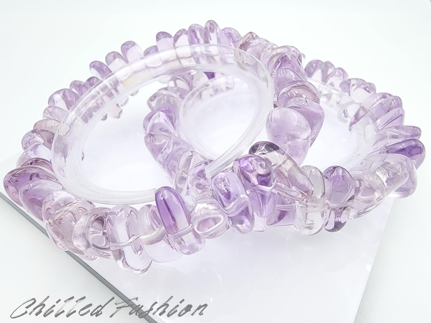 [Bracelet] Natural Bolivian Amethyst Chip Bracelet