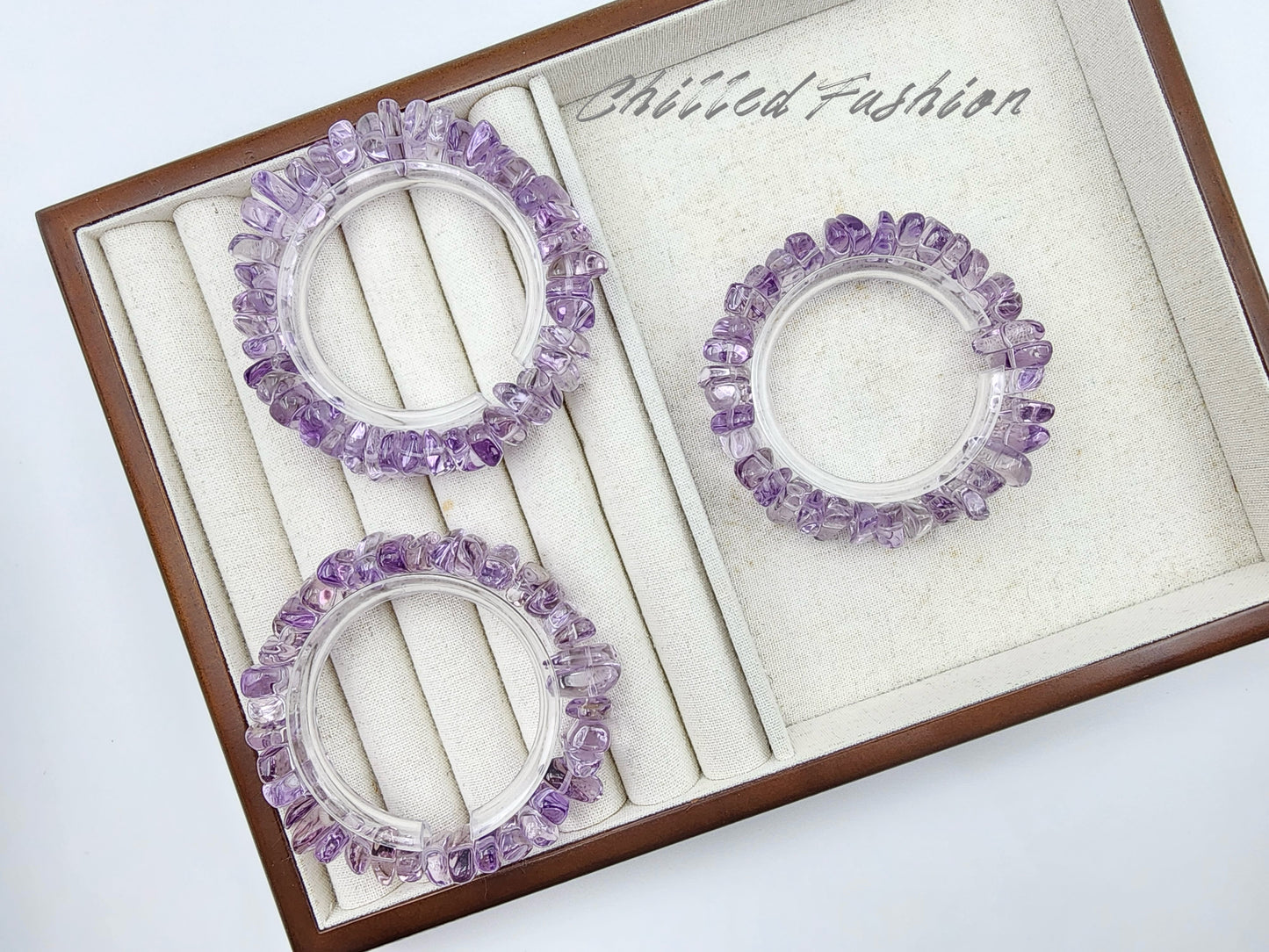 [Bracelet] Natural Bolivian Amethyst Chip Bracelet
