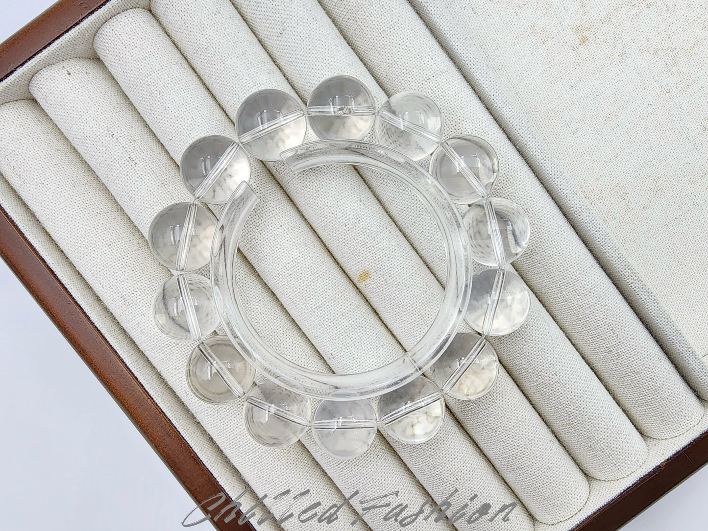 [Bracelet] 15mm Blue Flash Clear Quartz Bracelet