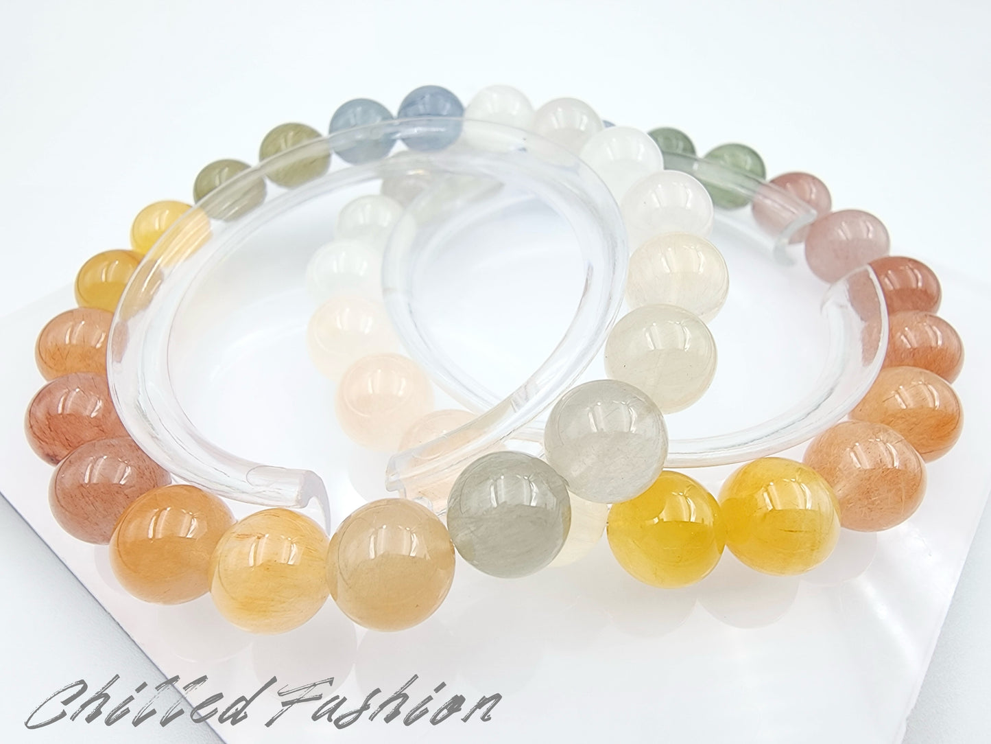 [Bracelet] Rainbow Rabbit Hair Quartz Bracelet