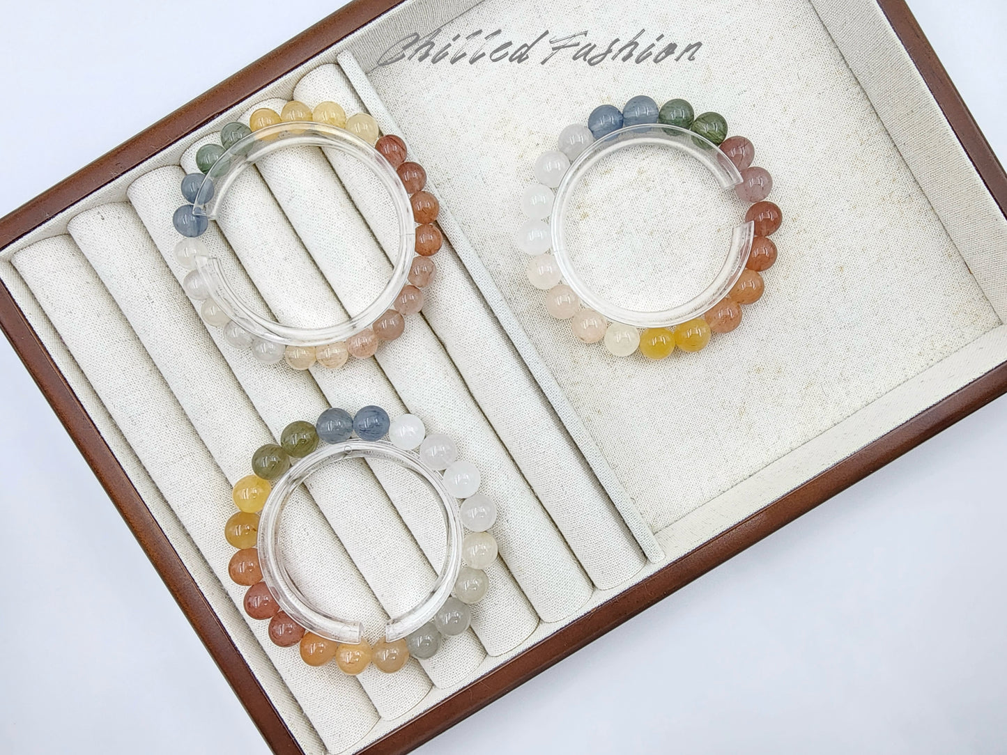 [Bracelet] Rainbow Rabbit Hair Quartz Bracelet