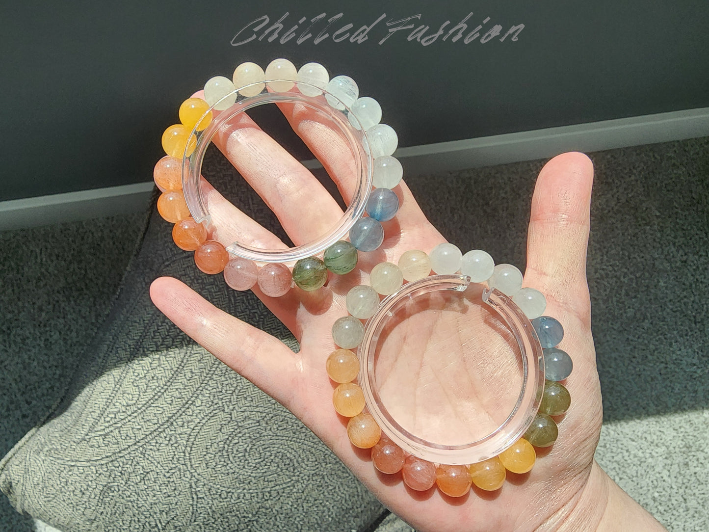 [Bracelet] Rainbow Rabbit Hair Quartz Bracelet