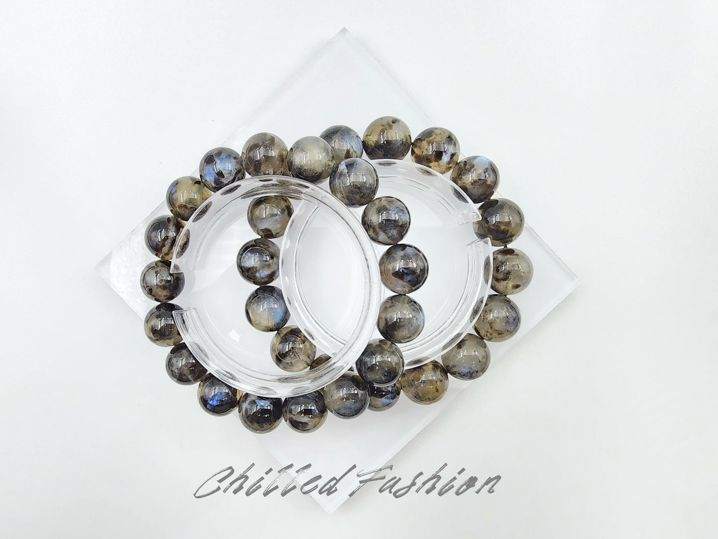 [Bracelet] Blue Flash Moonstone Bracelet